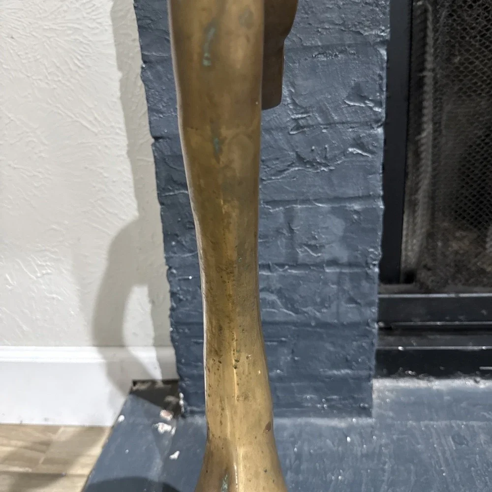 Vintage XL Brass Swan Figurine 21